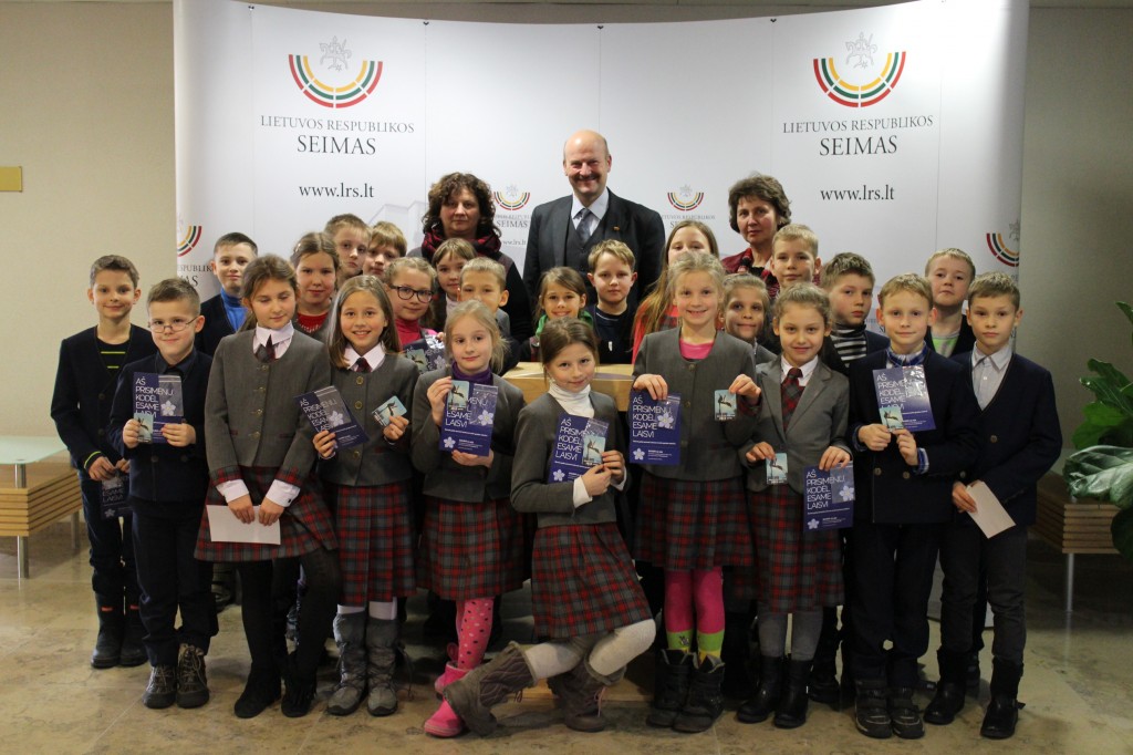 Vilniaus "Žėručio" pradinės mokyklos ekskursija į Seimą. 2015-01-15